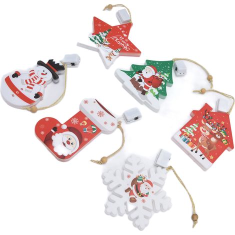 Guirlande lumineuse LED pour sapin de Noël, suspension avec 3 modes d'éclairage et 6 motifs. (1/5)