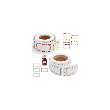 Étiquettes Autocollantes Personnalisées Lot de 2 Rouleaux (500 Pièces) Étiquettes Bouteille & Confiture, Format 3x5cm – Étiquettes Autocollantes pour Bocaux Cuisine Enfants DIY Maison