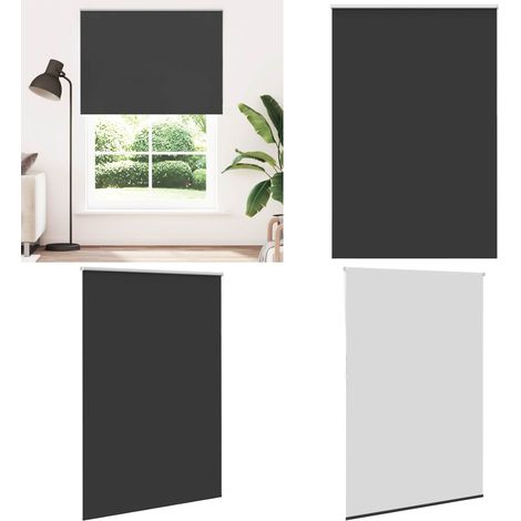 vidaXL Verdunkelungsrollo Schwarz 160x230 cm Stoffbreite 156,6 cm (1/5)