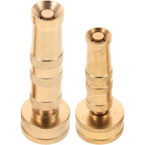 Brass High Pressure Nozzle for Garden Hose with Handle Design and Rust Proof Finish Yellow for Pipe 2Pcs (1/5)