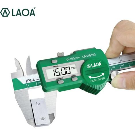 LAOA – Pied à Coulisse numérique étanche en acier inoxydable, Caliper, mesure électronique industrielle, règle de mesure 0-150mm, Réglable 0.01mm (1/5)