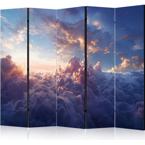 Paravent artgeist La Face Dorée ciel doré 225x172 cm