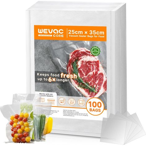 Sac Sous Vide Alimentaire 25×35cm 100 Sachet Gaufrés, Commerciaux (1/5)