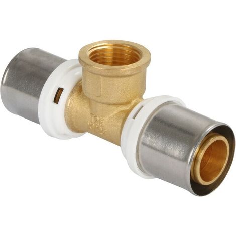 Raccord Multicouche à sertir Té femelle Ø26 - F1/2" (15/21) - Ø26 (1/5)