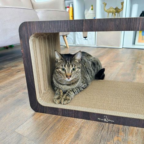 Kratzbaum für Katzen, rechteckig, XXL braun 60x35x30 cm Mruu&Pruu (1/5)