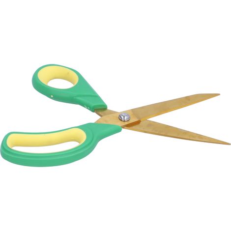 Ciseaux de Couture Professionnels à Manches Jaune et Vert - Pour Tissu et Coupe Précise (1/5)