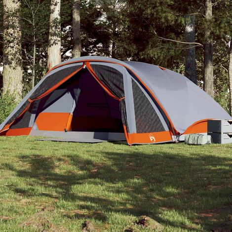 vidaXL Family Tent Cabin 6-Person Grey Waterproof (1/5)