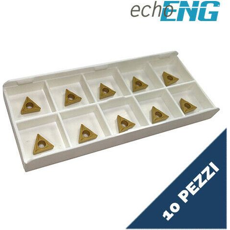 Inserti placchette metallo duro tornio tornitura 10pz INDUSTRIALI TCMT110204 (1/2)