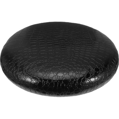 Coussin de Siège Rond en PU Noir Diamètre 29 Cm, Rembourré et Résistant à L’Usure pour Tabourets de Bar, Housse de Remplacement Antidérapante, Maison, la Cuisine et Restaurant (1/5)