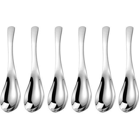 Pieces Soup Spoon Stainless Steel Spoon Kitchen Serving Spoons for Soup Rice Tea Milk Coffee Dessert