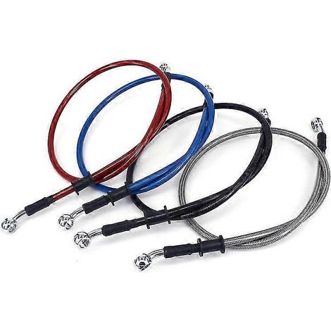 Tuyau hydraulique renforcé universel 500 à 1200 mm pour freins et embrayages de motos, quads et motos tout-terrain - Rouge 60 cm (1/5)