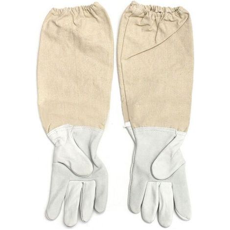 Gants D Apiculture - Cuir De Chevre - Manchette Elastique - Protection Contre Les Piqures D Abeilles - Taille Xxl (1/5)