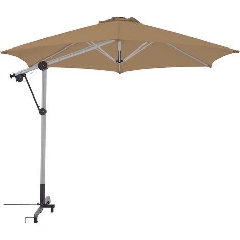 Doppler Sonnenschirm/ Ampelschirm "Panda Matic III" Ø 3,20 m, greige, Bezug aus 100% Polyester, Gestell aus Aluminium, 24,5 kg (1/5)
