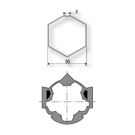 Rad Sechskant 50 Somfy Motor Ø50 mm 9410309
