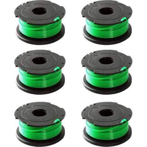 Confezione da 6 bobine di filo verde per decespugliatore Black & Decker GL7033 GL8033 GL9035 A6482 (1/4)