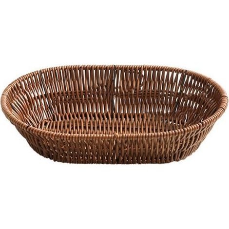 Corbeille à Pain - Panier Tissé Imitation Rotin pour Fruits et Pâtisseries - Usage Restauration Boulangerie Maison Bureau - 1 Pièce (1/5)
