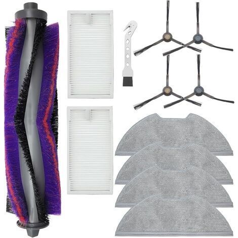 FENOPLASTICAFOREHILL Kit accessoires pour Eureka NERE10s E10S, u200Bu200Bu200Bu200Bpour Obode A8 A8 Plus, pour Midea M9 aspirateur pices de rechange, u200Bu200B1 brosse principale, 4 brosses latrales, (1/5)