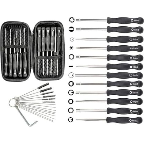 Lot de 12 Outils de Réglage du Carburateur et étui de Transport pour Petit Moteur 2 Temps pour Poulan pour Husqvarna pour STIHL pour Tronçonneuse Echo Trimmer (1/4)