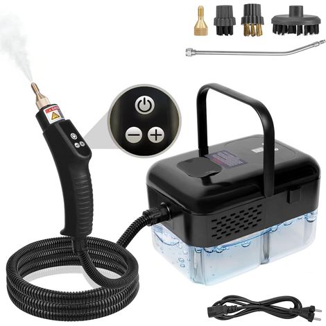 Nettoyeur vapeur haute pression 2500 W, 9 vitesses, affichage numérique. Nettoyeur vapeur multifonctionnel pour le nettoyage et la désinfection (1/5)