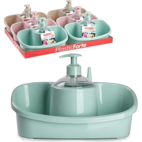 Portaspugna Organizzazione Cucina con Dispenser Sapone Vari Colori (1/2)