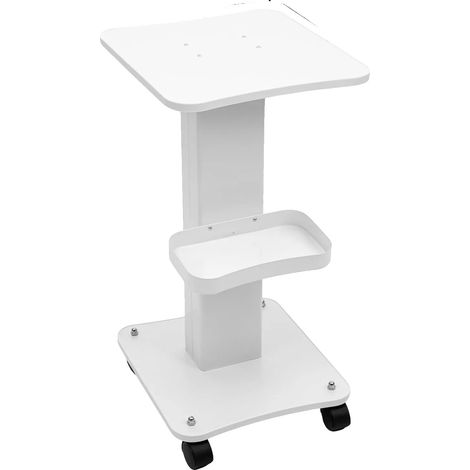 Carrito de belleza, diseño de 3 niveles, ruedas giratorias suaves, BLANCO (1/2)