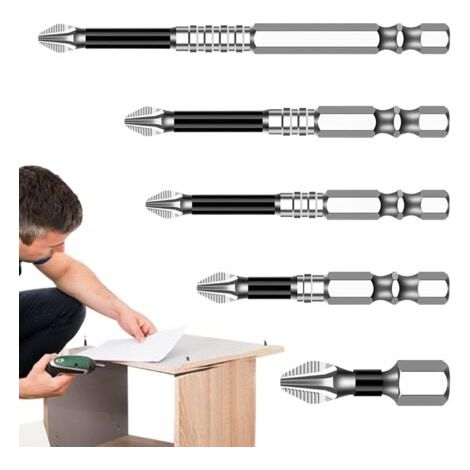 QORVA-Kit de tournevis de précision - Jeu de 6 embouts magnétiques en chrome vanadium - Tournevis de rechange antidérapant pour réparation électronique, amateurs et professionnels (1/5)