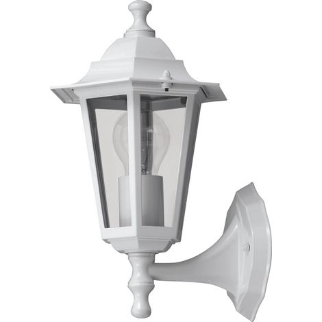 applique murale Lampe d'extérieur verre métallique Velence blanc Ø21cm L: 23cm H: 35cm IP43 (1/3)