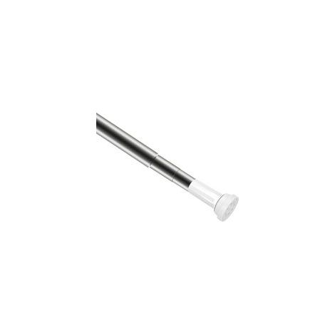 Tringle à rideau de douche extensible sans perçage, barre télescopique à serrage, installation facile –