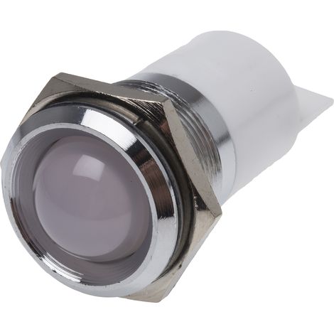 Voyant LED lumineux Blanc RS PRO, dia. 22mm ( Prix pour 1 )