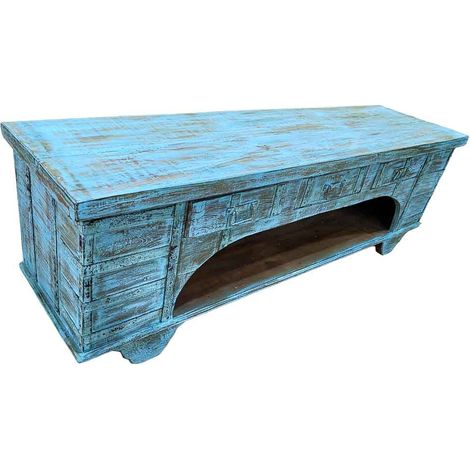 Mueble bajo de madera artesanal 165-175x45x57h cm (1/5)
