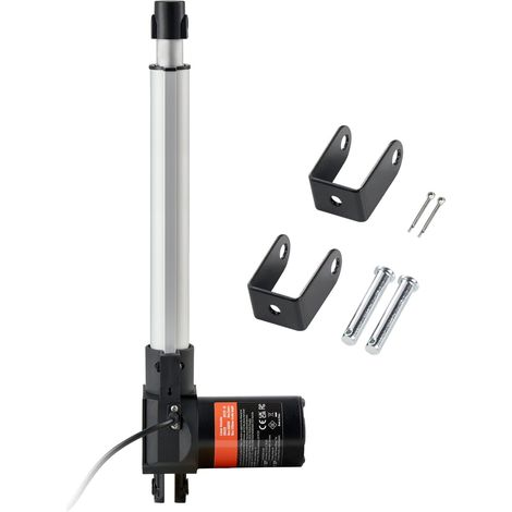 Vérin électrique 12V course 25,4 cm, poussée 6000N, vitesse 5 mm/s, IP44, robuste (1/5)