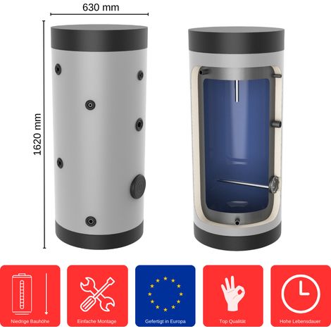 Brauchwasserspeicher 300 Liter SP-0-300 Standspeicher Warmwasserspeicher Boiler (1/5)
