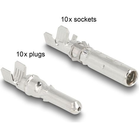 Delock DL4 Contactos solares para crimpar para clavijas y tomas, 20 piezas