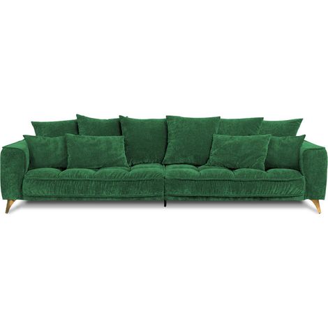 Canapé Velours droit Vert Altamo - 4 Places (1/5)