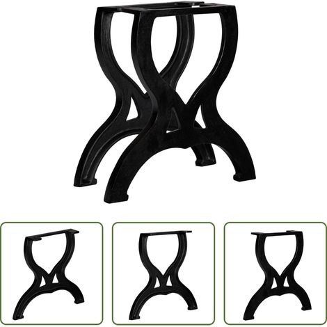 vidaXL Patas mesa de centro en hierro fundido 2 unidades forma X (1/5)