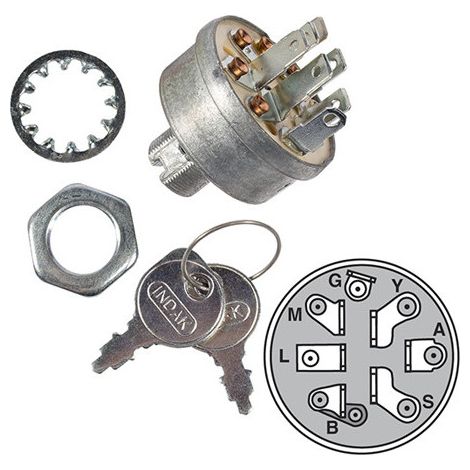 INTERRUPTEUR D'ALLUMAGE 7 BROCHES MURRAY MTD G 185 200 VIKING HUSQVARNA POUR TRACTEUR 725-1717