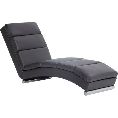 Chaise longue Gris Similicuir vidaXL (1/5)