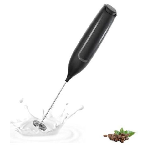 Mousseur à lait électrique, mini mixeur, mixeur en acier inoxydable, moteur super puissant, adapté au café/latte/cappuccino/chocolat chaud, (sans support)