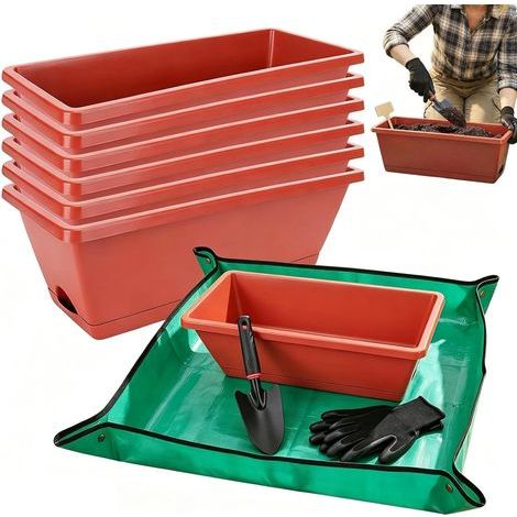 Pflanzgefäße für Outdoor Pflanzen 7 Stück 42 Zentimeter (1/5)
