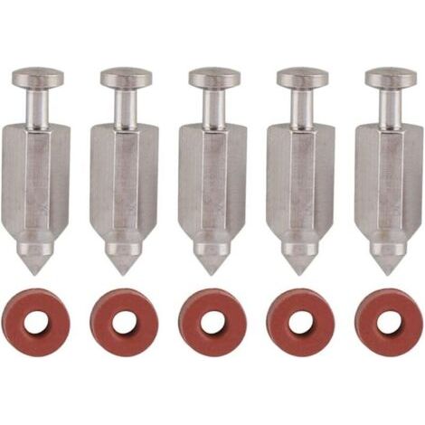 Kit de réparation de joint de siège d'aiguille de soupape à flotteur de carburateur pour moteurs verticaux Briggs Stratton 398188, 281144, 299096, 394681, 83400 5 CV et 6 CV, lot de 5 (1/4)