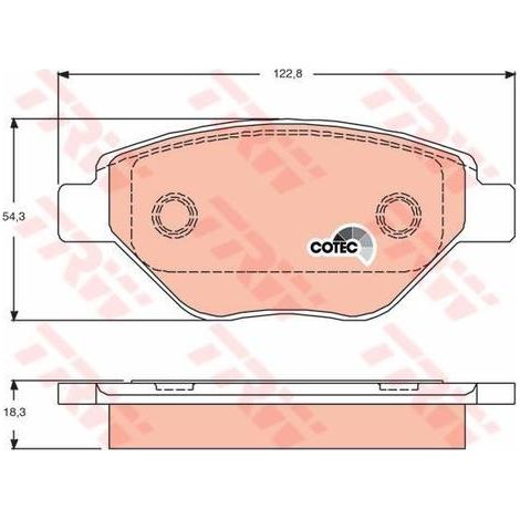 Kit de plaquettes de frein, frein à disque TRW Automotive GDB1571 RENAULT