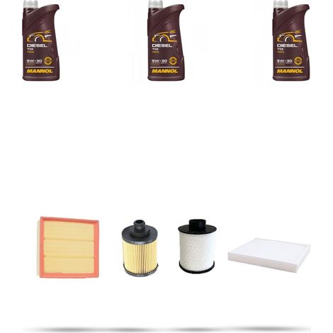 Kit tagliando 4 FILTRI e 3L OLIO compatibile con Opel Meriva A 1.3 CDTI 51kw dal 2005 (1/5)