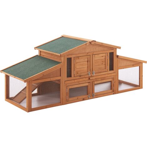 Gabbia a due livelli 72 x 180 x 62 cm abete naturale 030006810