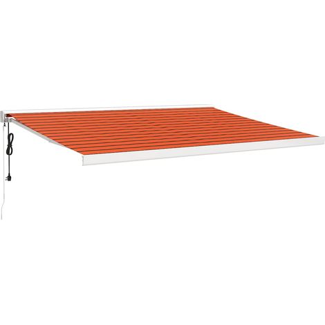 Maison Exclusive - Auvent rétractable orange et marron 4x3 m tissu et aluminium