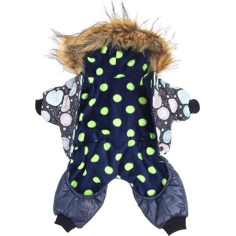 Manteau chien hiver chaud avec capuche, doudoune épaisse une pièce pour petits et grands chiens, veste chaude animal (1/5)