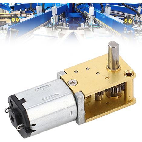 Moteur réducteur à vis sans fin mono-axe 1218-N20, moteur miniature CC à engrenages basse vitesse 3V avec support de montage, 15 tr/min. (1/5)