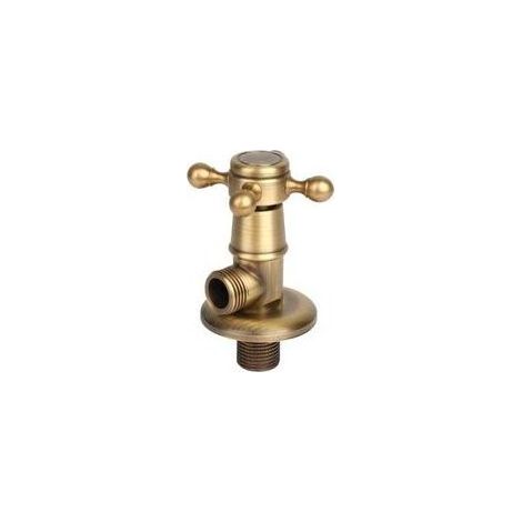 Salle De Bains en Laiton Triangle Valve 1/2G Matériel De Toilette Vintage Golden Angle Valve Européenne Matériel Universel Antique Angle Valve 10x6cm (1/5)