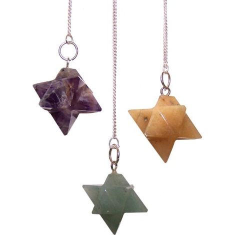 Pendule Merkaba (étoile) - (asst)- Vendu par 1 (1/2)