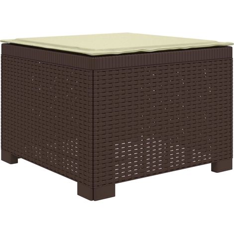 vidaXL Sillón Individual de Jardín con Cojín Apariencia de Ratan PP (1/2)