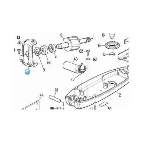 BMG0781.4567 Tapa Trasera Motor Ø90 Aluminio MOBY Repuesto NICE BMG0781.4567
